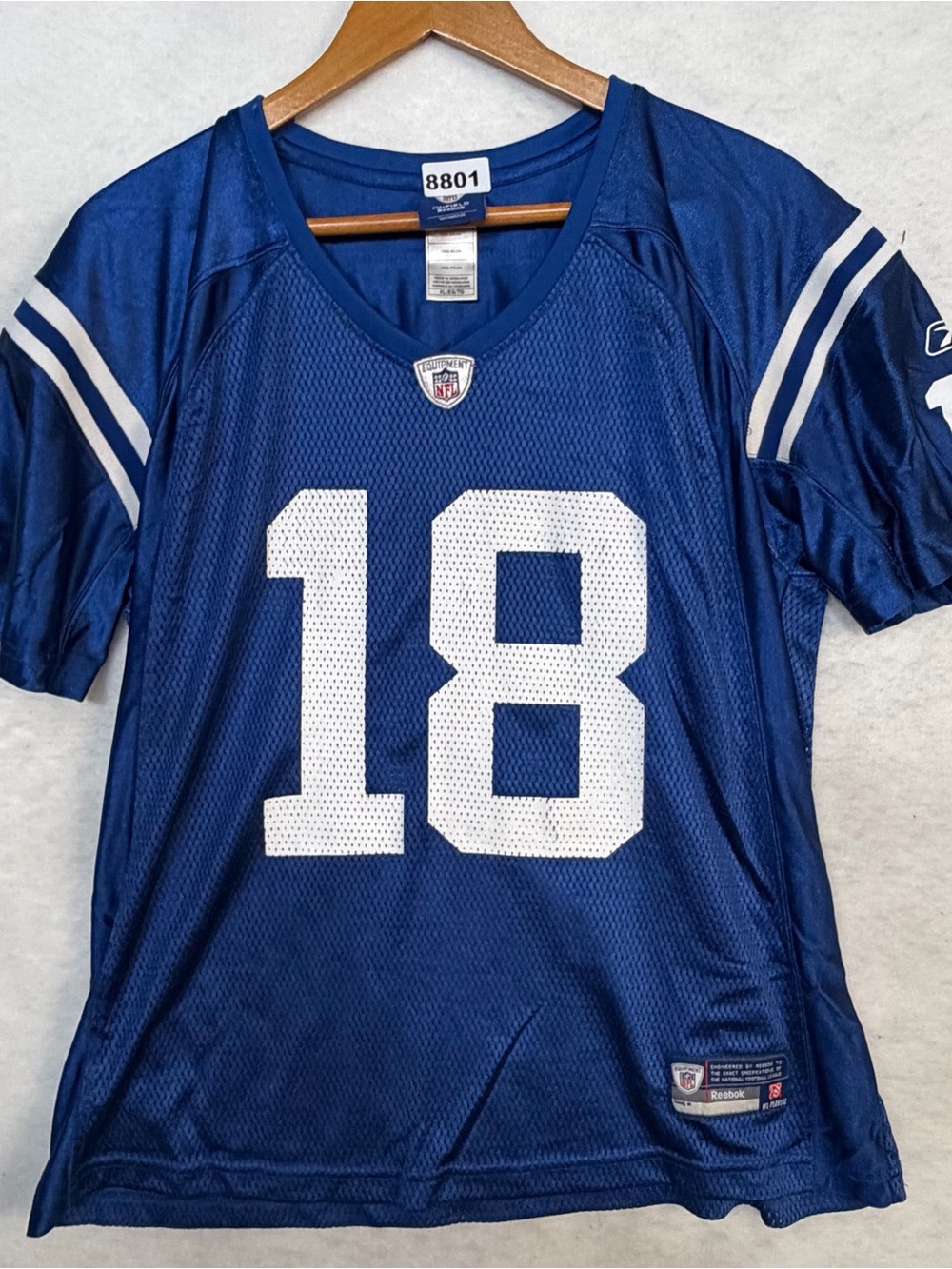 Vintage Reebok Peyton Manning Colts Classic Jersey Women’s XL Blue NFL On Field